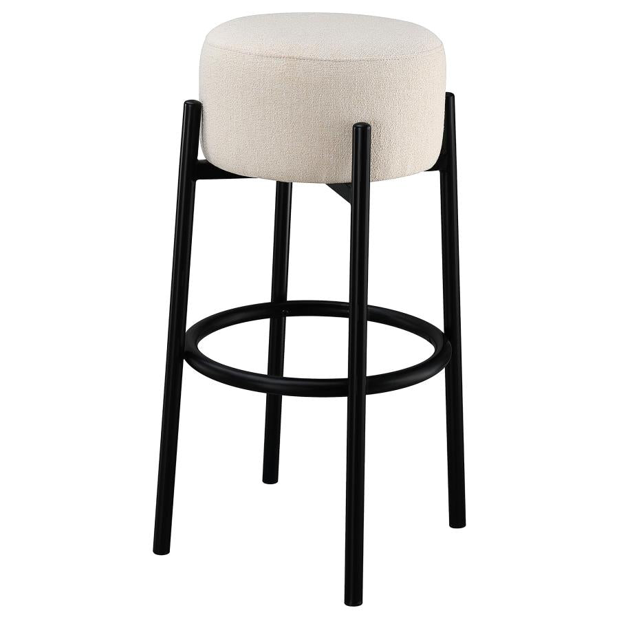Leonard Beige Bar Stool - furniture place usa