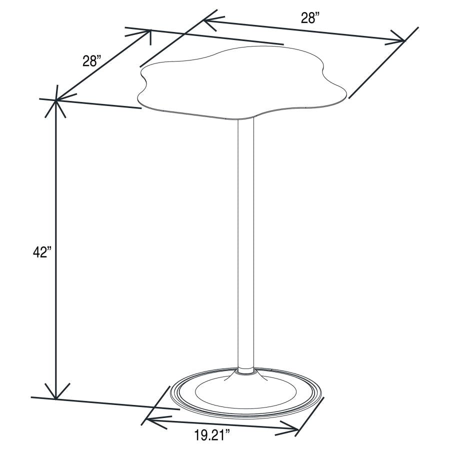 Keanu Black Bar Table - furniture place usa