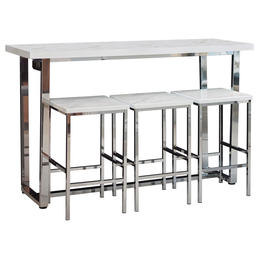 Marmot White 4 Pc Counter Height Dining Set - furniture place usa