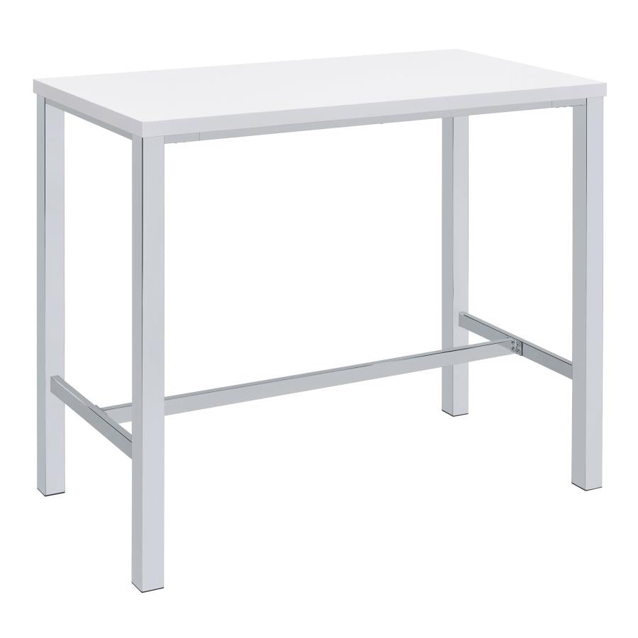Natividad White 5 Pc Bar Set - furniture place usa
