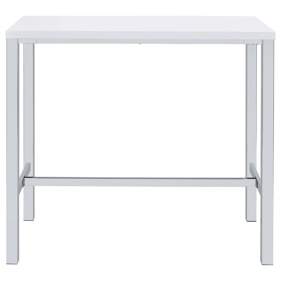 Natividad White 5 Pc Bar Set - furniture place usa