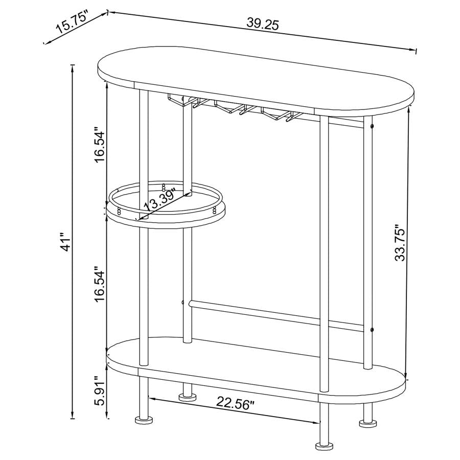 Ferguson Black Home Bar - furniture place usa