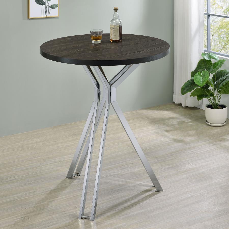 Edgerton Brown Bar Table - furniture place usa