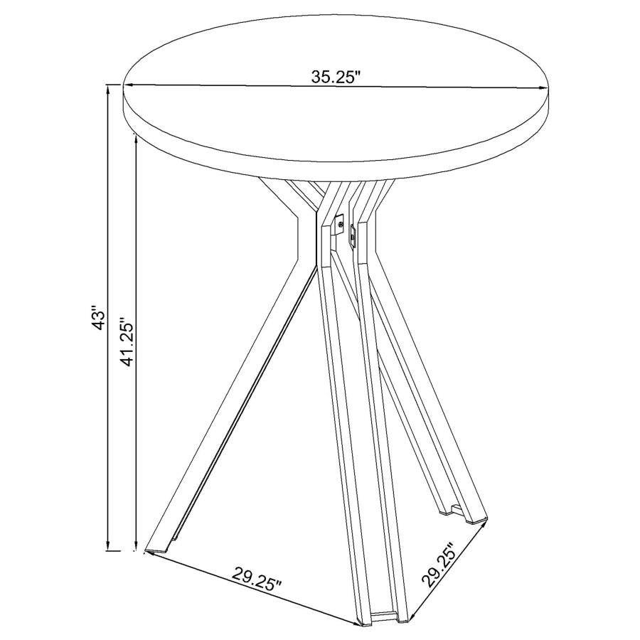 Edgerton Brown Bar Table - furniture place usa