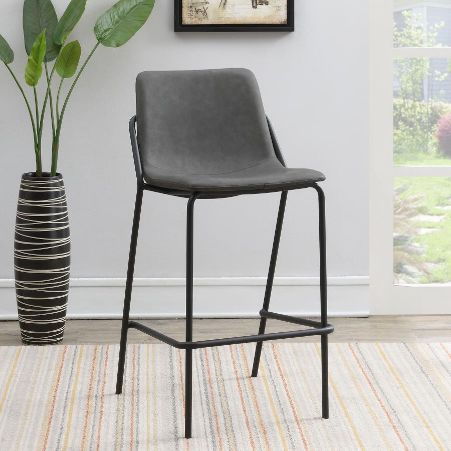 Earnest Grey Bar Stool - furniture place usa