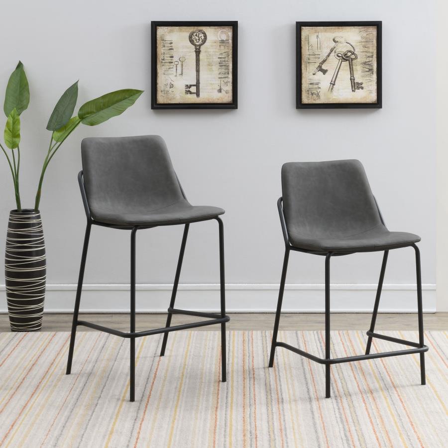 Earnest Grey Bar Stool - furniture place usa