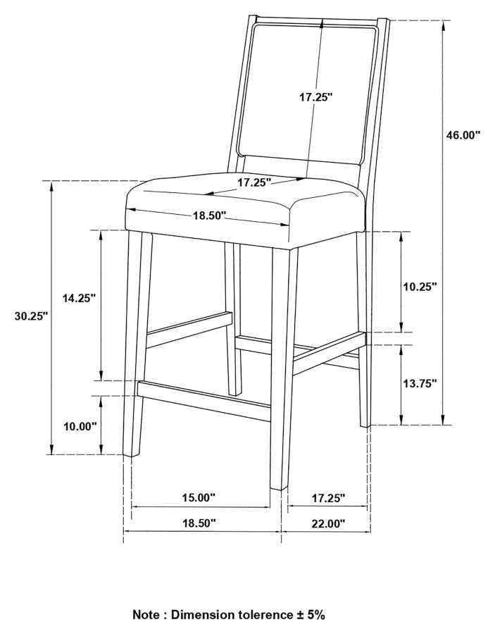 Bedford Grey Bar Stool - furniture place usa