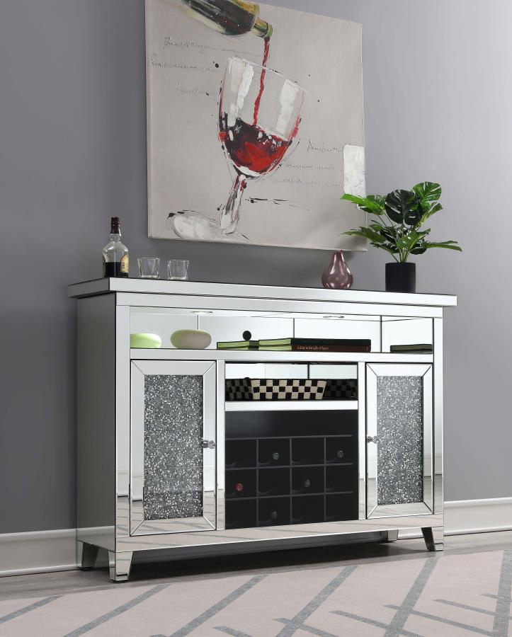 Melinda Silver Bar Cabinet - furniture place usa