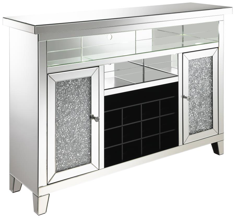 Melinda Silver Bar Cabinet - furniture place usa