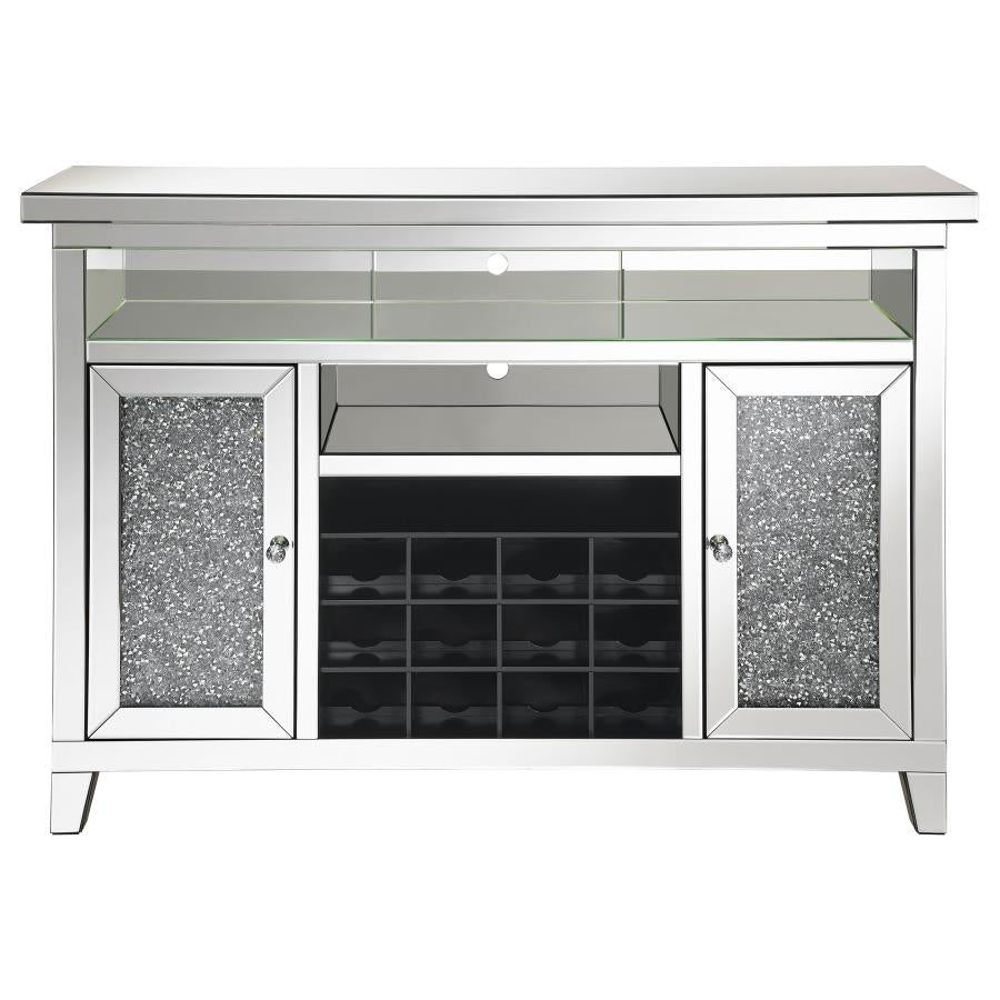 Melinda Silver Bar Cabinet - furniture place usa
