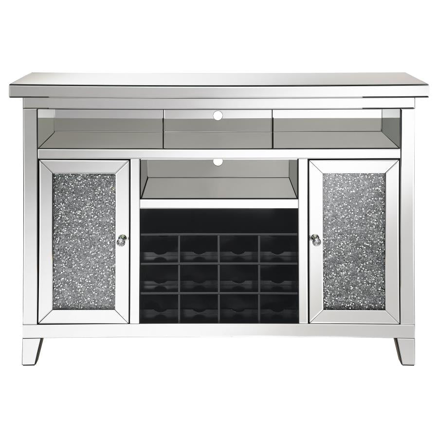 Melinda Silver Bar Cabinet - furniture place usa