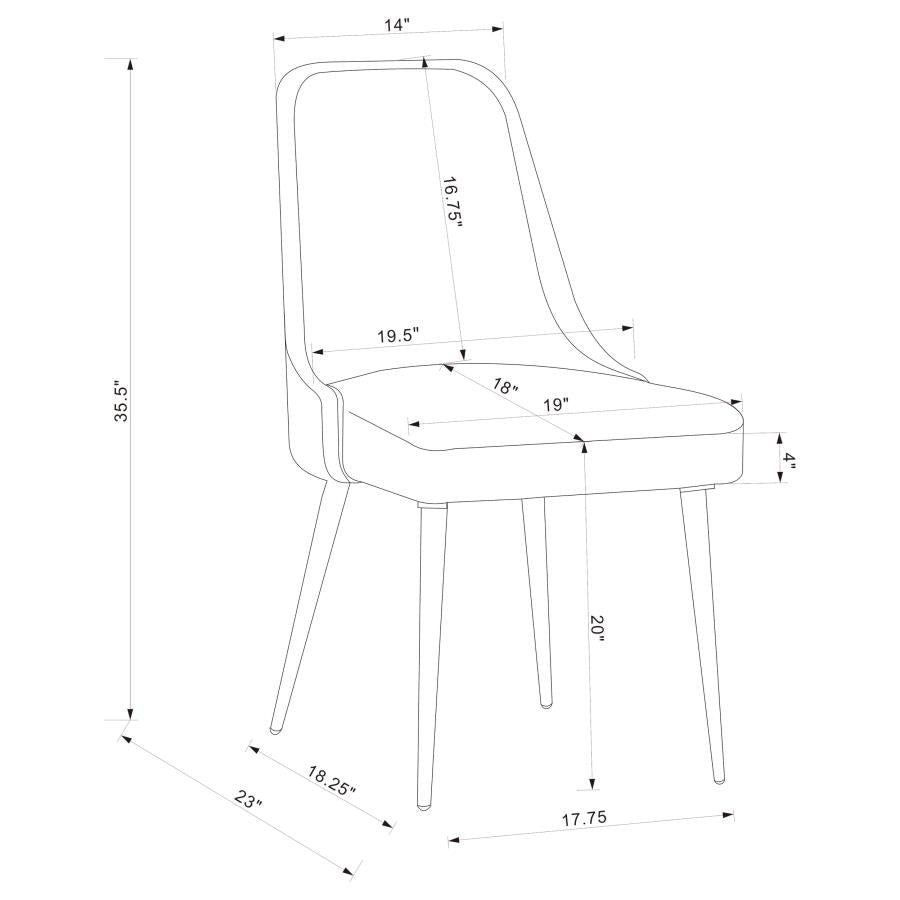 Alan Grey Side Chair - furniture place usa