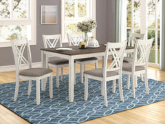 Fortress Ivory 7 Pc Dining Set - furniture place usa