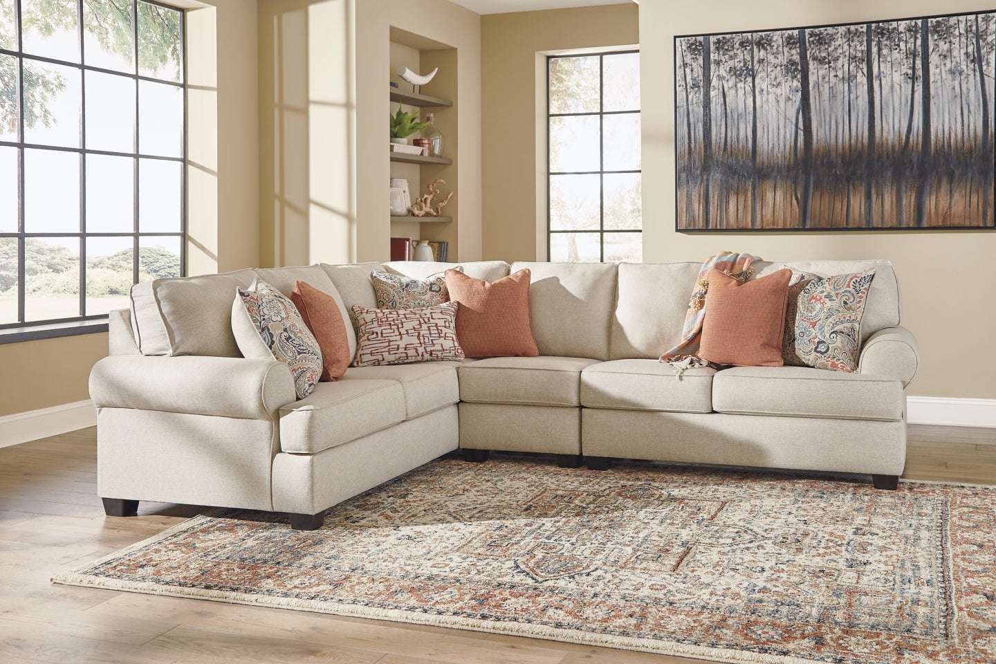 Amici 3-Piece Sectional with Ottoman - PKG000960 - furniture place usa