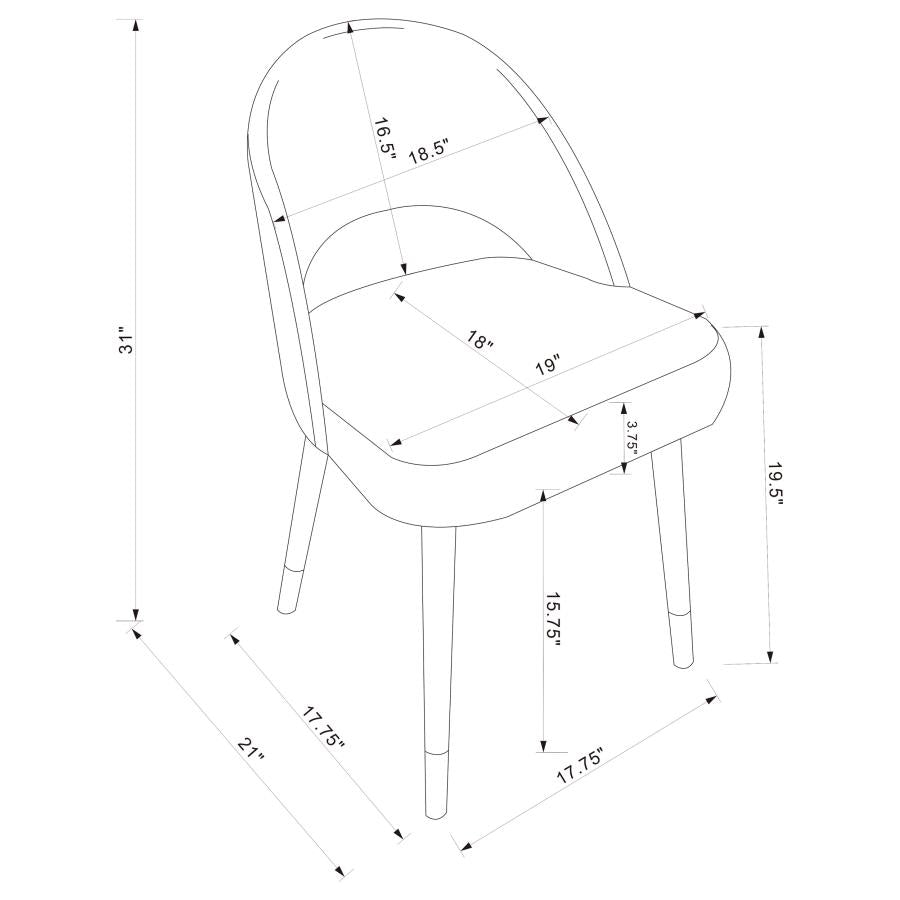 Lindsey Grey Side Chair - furniture place usa