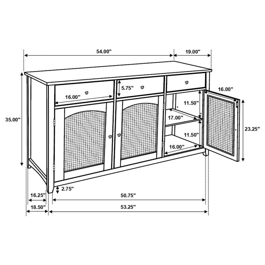 Kirby Ivory Sideboard - furniture place usa