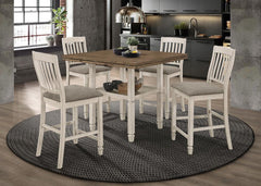 Sarasota Ivory 5 Pc Counter Height Dining Set - furniture place usa