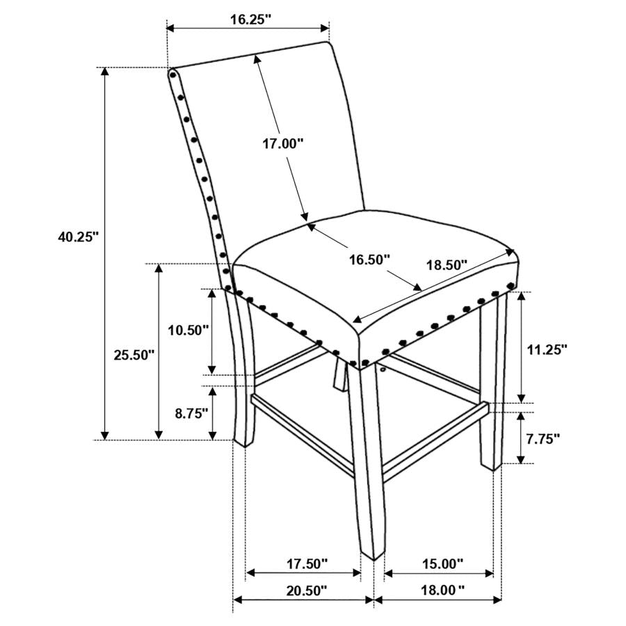 Kentfield Grey Counter Stool - furniture place usa