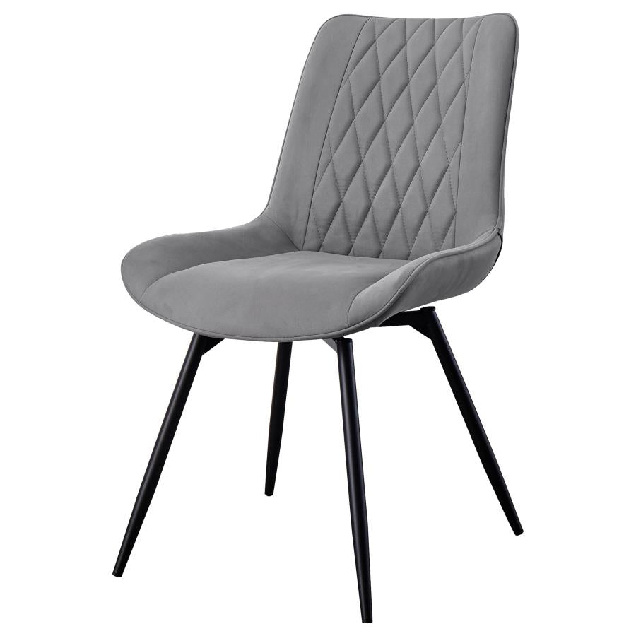 Diggs Grey Swivel Side Chair - furniture place usa