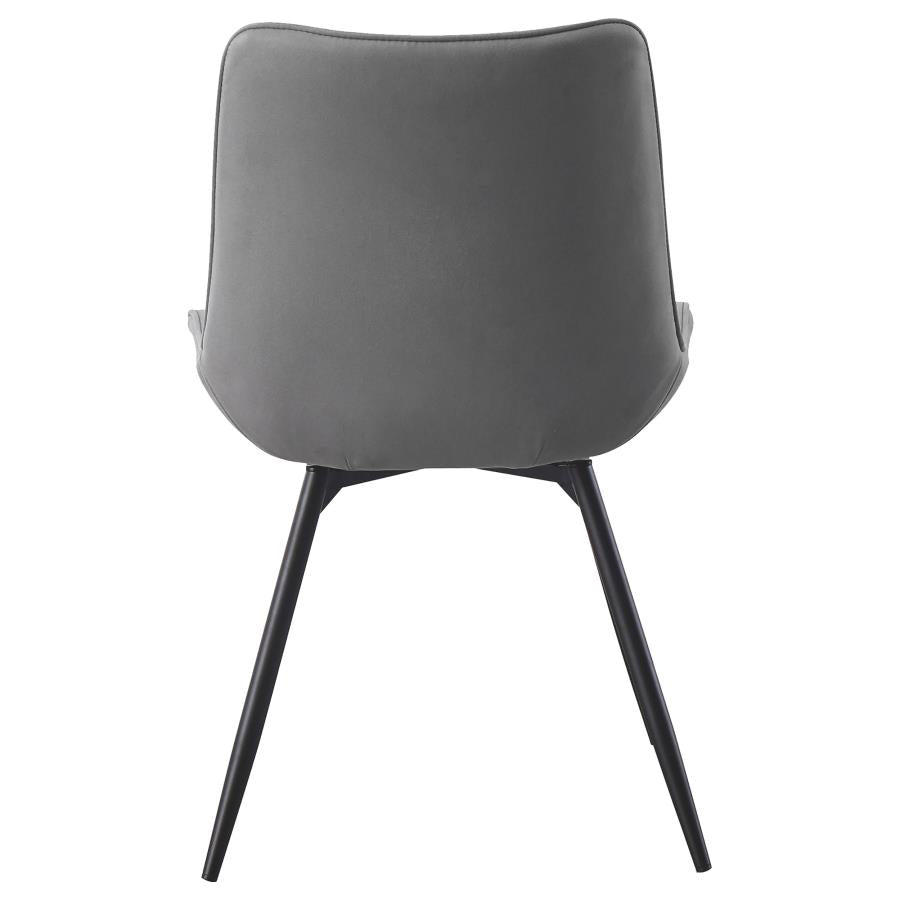 Diggs Grey Swivel Side Chair - furniture place usa