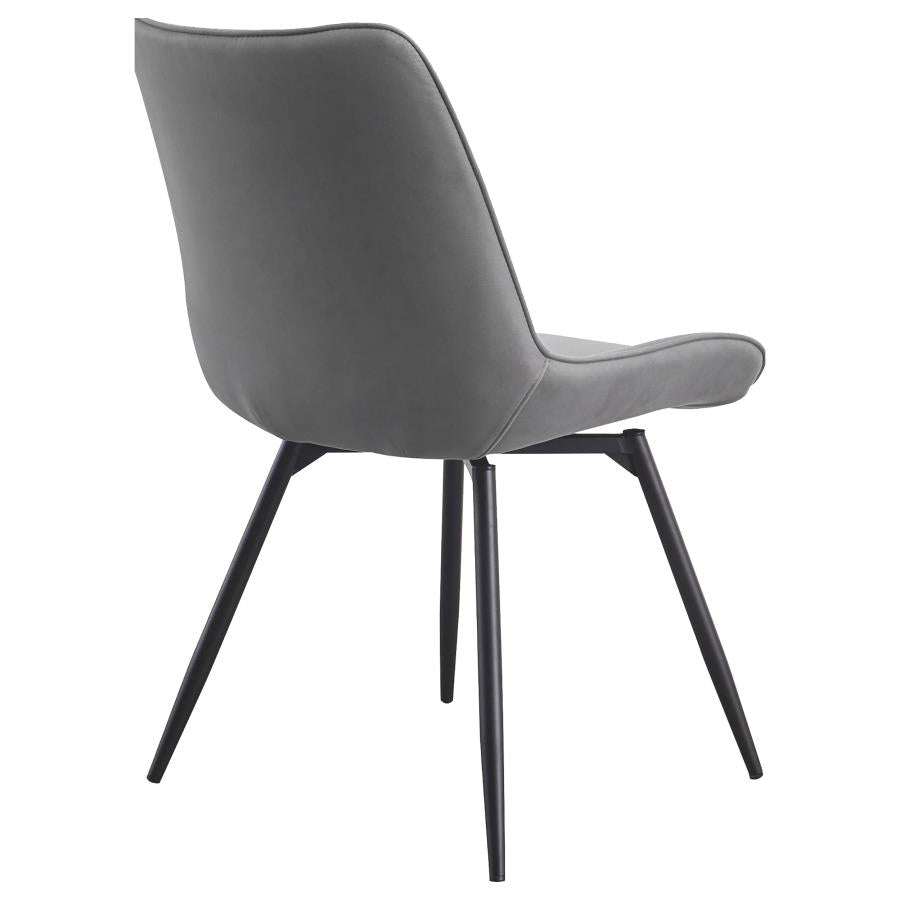 Diggs Grey Swivel Side Chair - furniture place usa