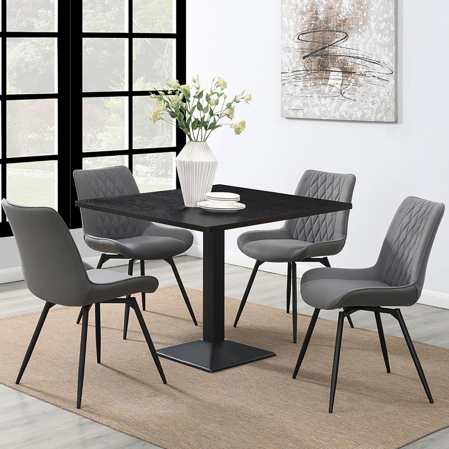 Diggs Grey Swivel Side Chair - furniture place usa