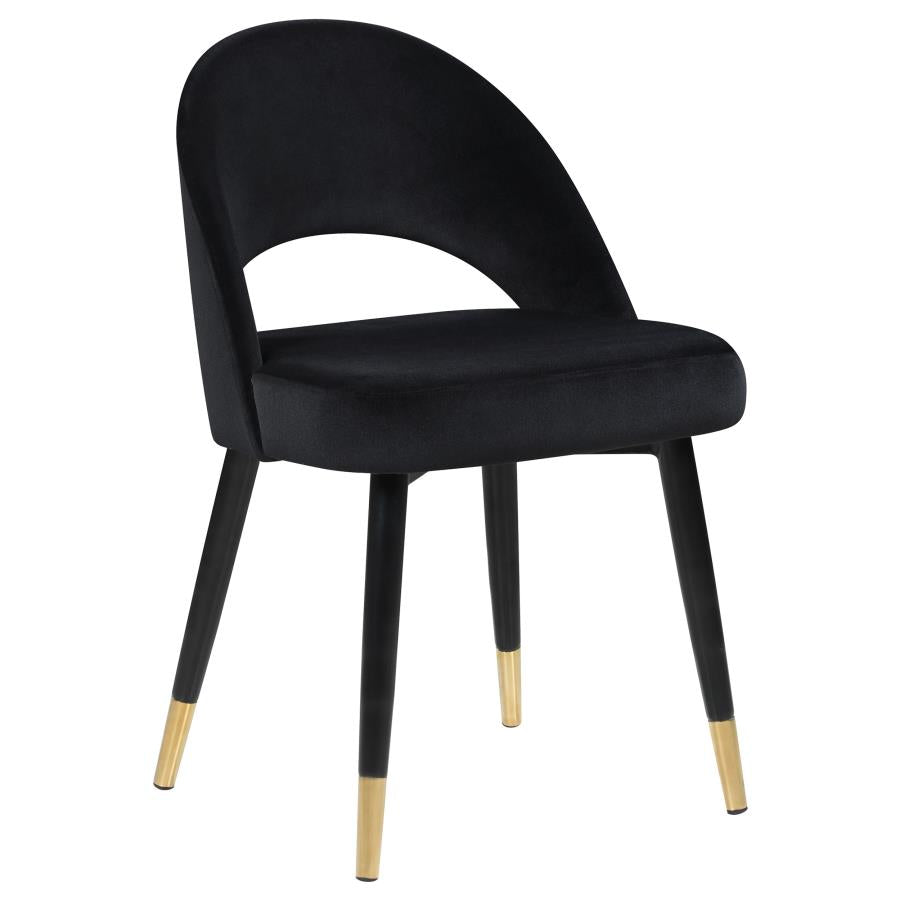 Lindsey Black Side Chair - furniture place usa