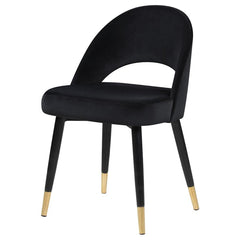 Lindsey Black Side Chair - furniture place usa