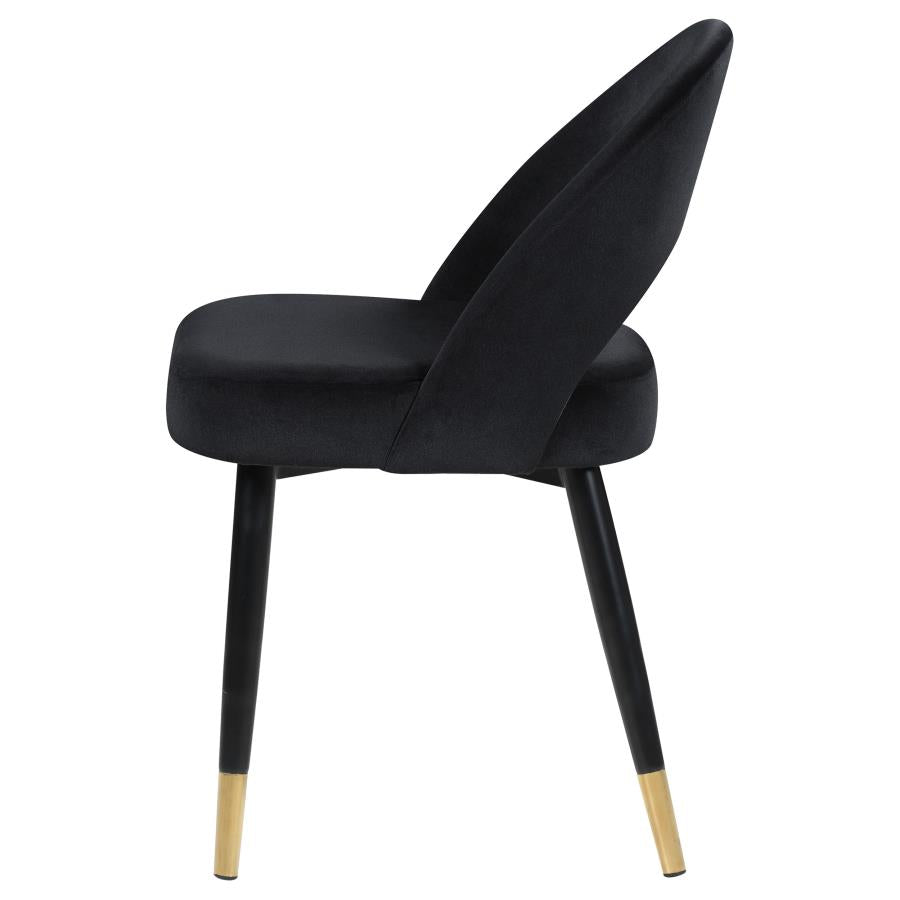 Lindsey Black Side Chair - furniture place usa