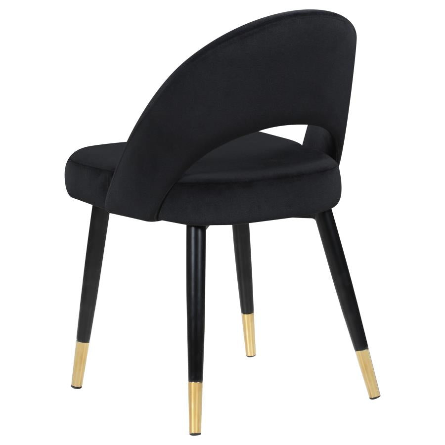 Lindsey Black Side Chair - furniture place usa