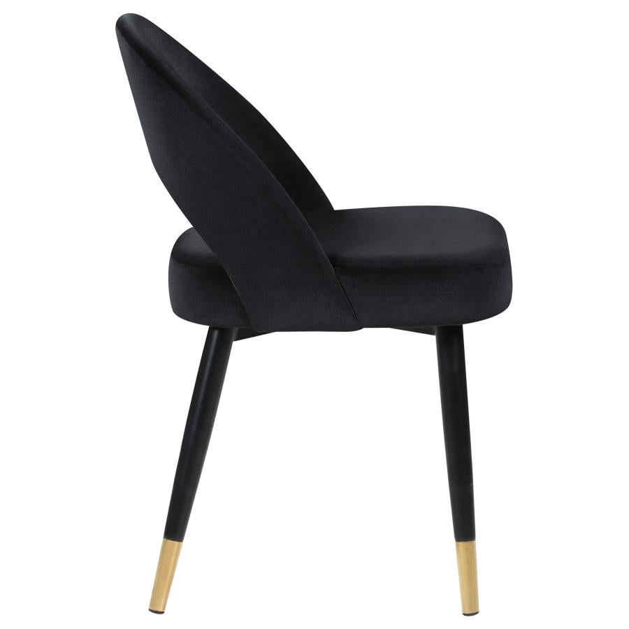Lindsey Black Side Chair - furniture place usa