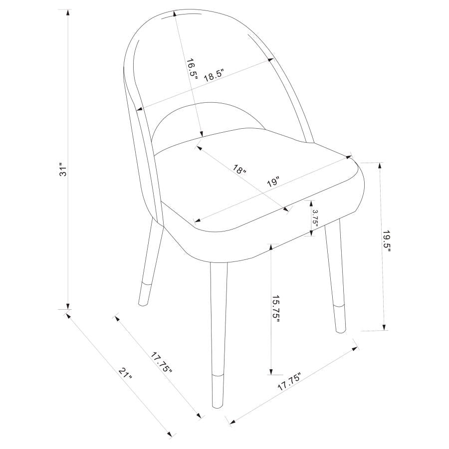 Lindsey Black Side Chair - furniture place usa