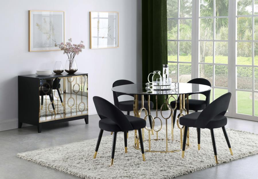 Lindsey Black Side Chair - furniture place usa
