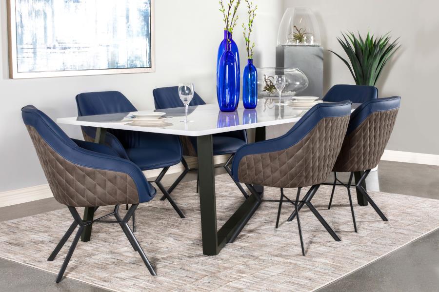 Mayer White Dining Table - furniture place usa