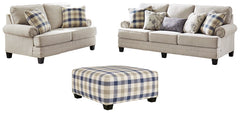 Meggett Sofa, Loveseat and Ottoman - furniture place usa