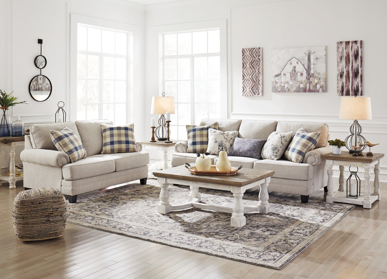 Meggett Sofa and Loveseat - furniture place usa