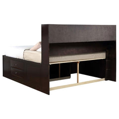 Phoenix Brown Eastern King Bed 5 Pc Set - furniture place usa