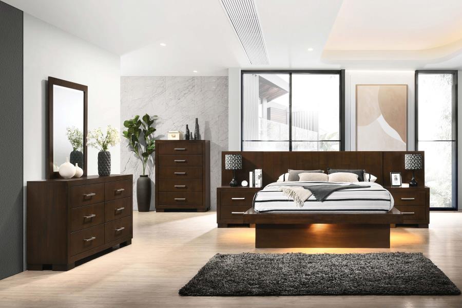 Jessica Brown California King Bed 4 Pc Set - furniture place usa