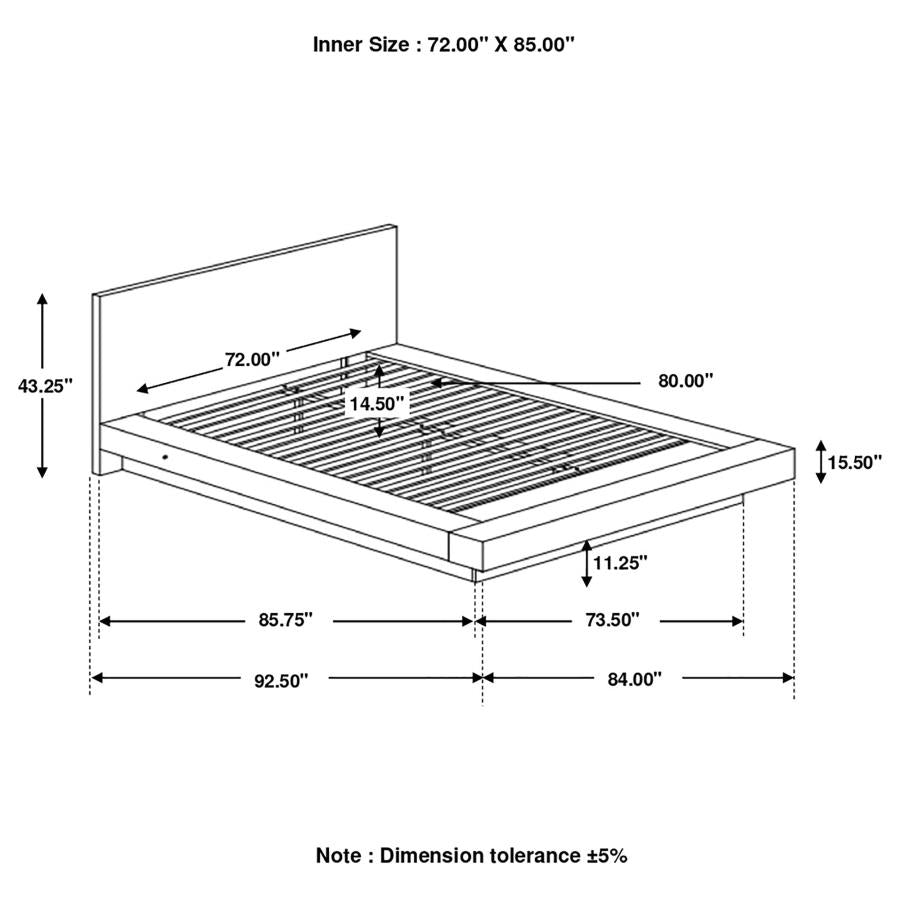 Jessica Brown California King Bed - furniture place usa