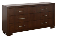 Jessica Brown Queen Bed 5 Pc Set - furniture place usa