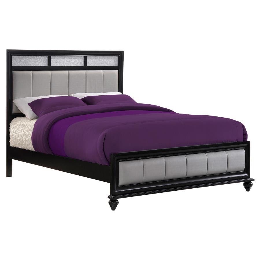 Barzini Black Queen Bed - furniture place usa