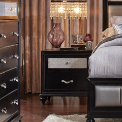 Barzini Black Nightstand - furniture place usa