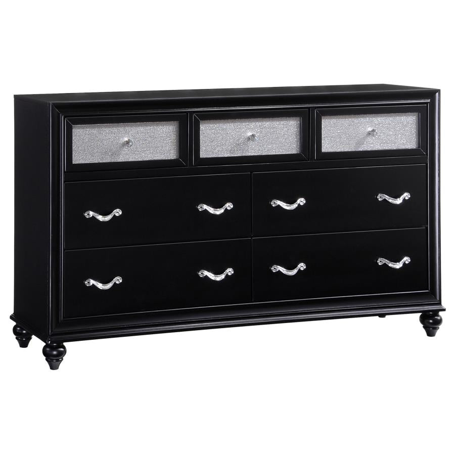 Barzini Black Dresser - furniture place usa
