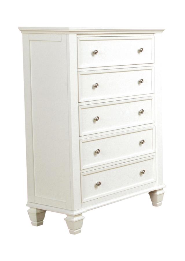 Sandy Beach Ivory Queen Bed 5 Pc Set - furniture place usa