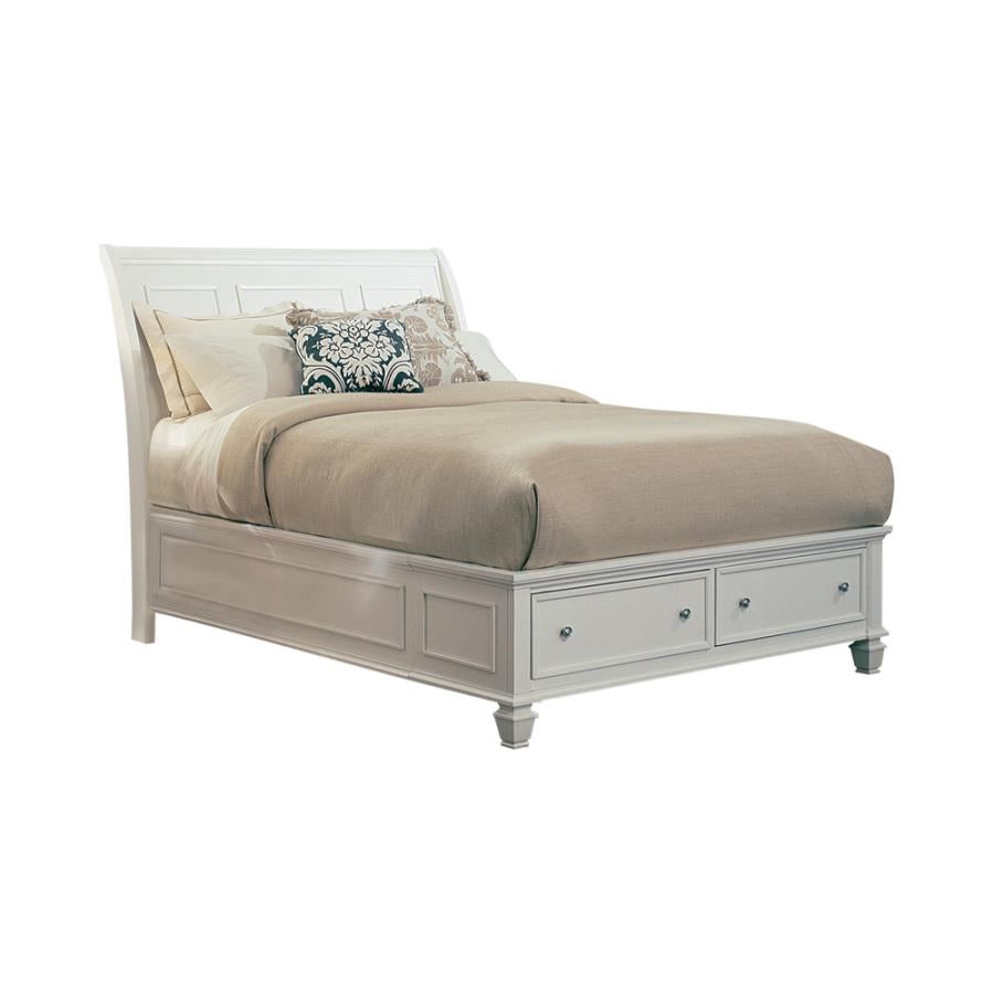 Sandy Beach Ivory California King Storage Bed - furniture place usa