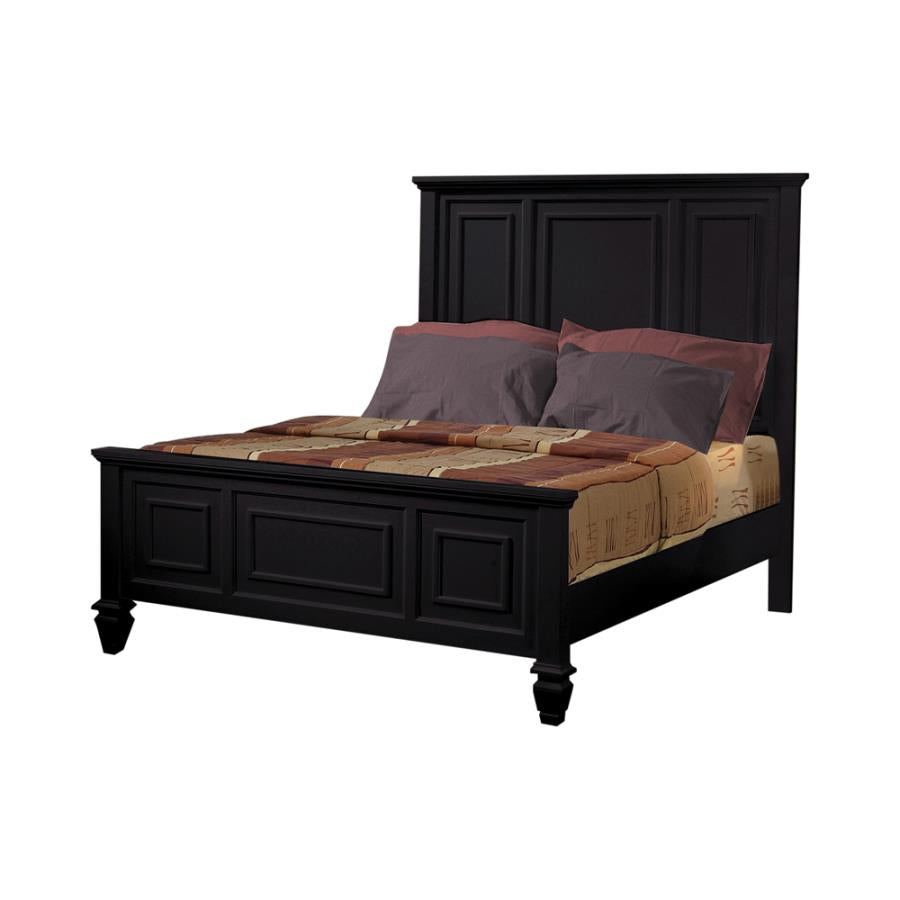 Sandy Beach Black Queen Bed - furniture place usa