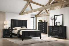 Sandy Beach Black Queen Bed - furniture place usa