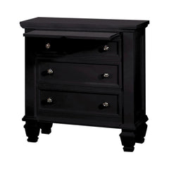 Sandy Beach Black Nightstand - furniture place usa