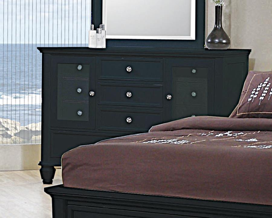 Sandy Beach Black Dresser - furniture place usa