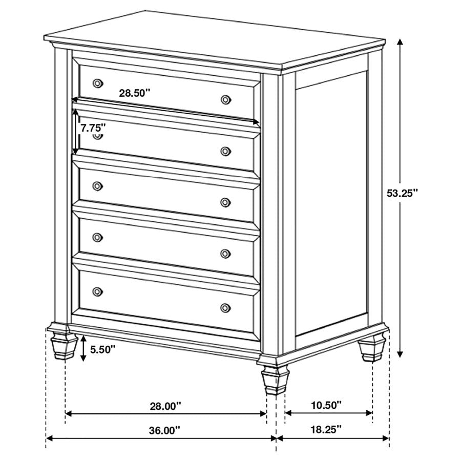 Sandy Beach Black Chest - furniture place usa